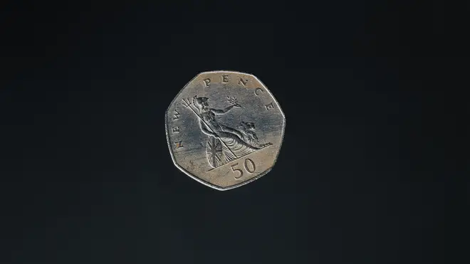 50 pence coin...