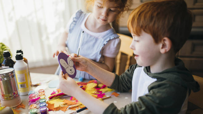 Let your kids get creative by making Easter cards for family members
