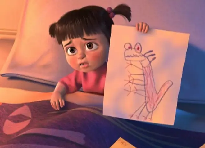 If you look closely, you'll see the name 'Mary' written on Boo's drawings