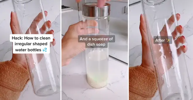 The mum has shared a clever hack to cleaning awkwardly-shaped water bottles