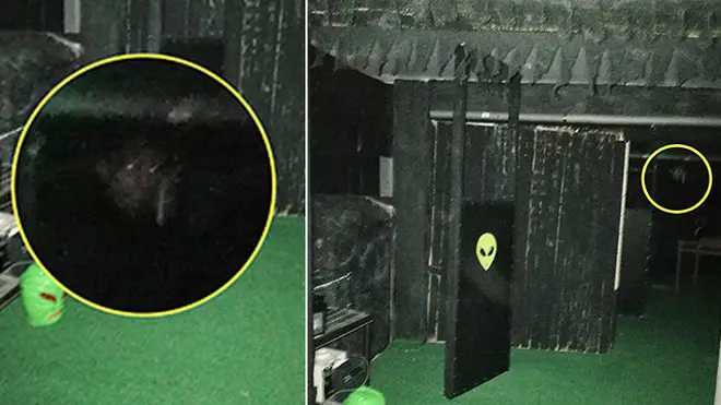 The monk's face was spotted in the photos after they had left the room