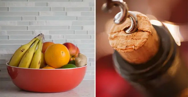 You can use a wine bottle cork to ward off fruit flies (stock images)