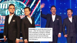 Ant and Dec have announced they've changed their name to Dec and Ant