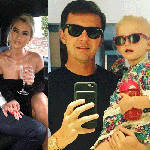 Greg Shepherd posing with Billie Faiers and daughter Nelly