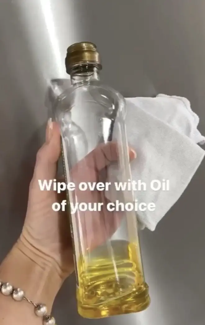 Finally, you wipe the area with an oil of your choice