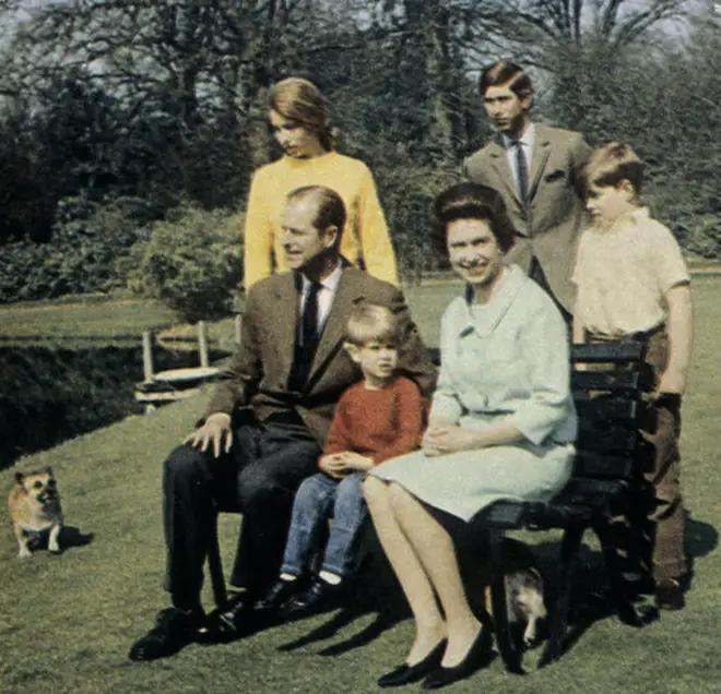 Prince Philip and family in 1968