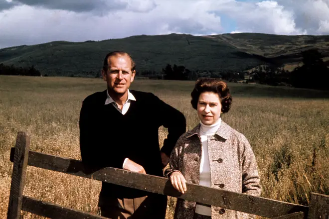 Prince Philip and the Queen in Balmoral in 1972 celebrating their Silver Wedding anniversary
