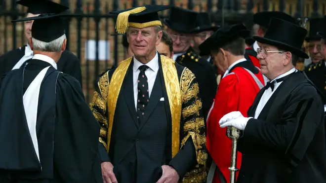 Prince Philip at the University of Cambridge in 2002