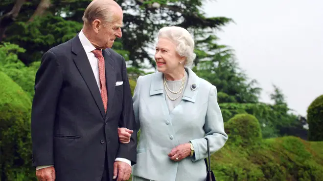 Prince Philip and the Queen in Broadlands in 2007