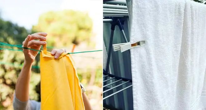 A woman has revealed how she hangs her washing on the line