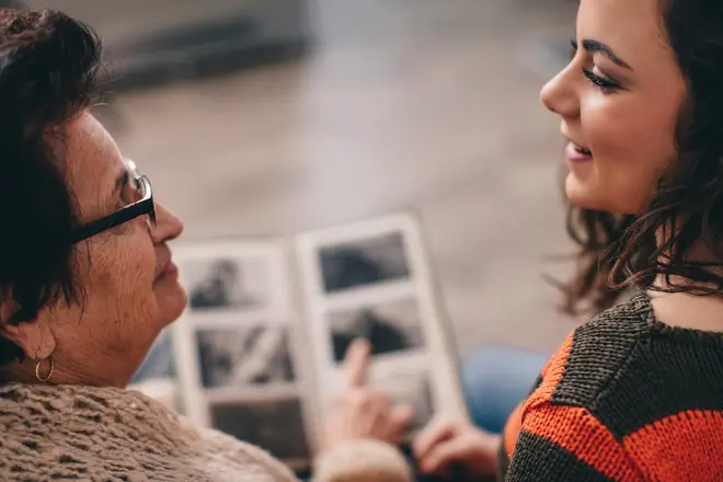 Older relatives can help by sharing their memories and going through old photos