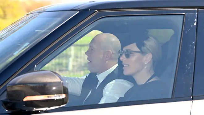 Zara Tindall and her husband Mike Tindall arrive at Windsor Castle
