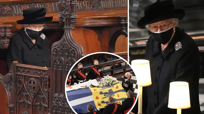 Her Majesty the Queen at Prince Philip's funeral