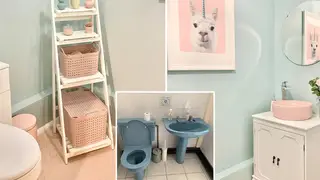 Emily gave her bathroom a makeover on a budget