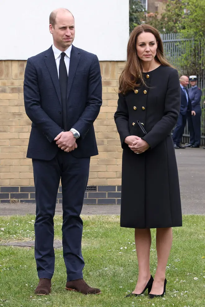 Kate and William met with cadets at the East London-based squadron