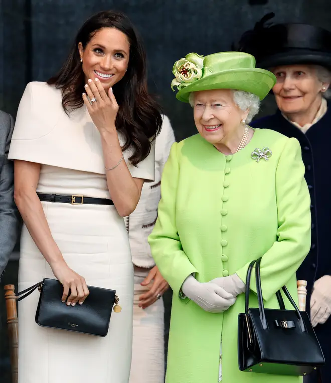 The Duchess of Sussex spoke to the Queen ahead of the funeral on Saturday