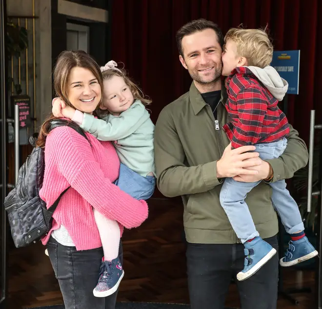 Harry and Izzy Judd with their two children