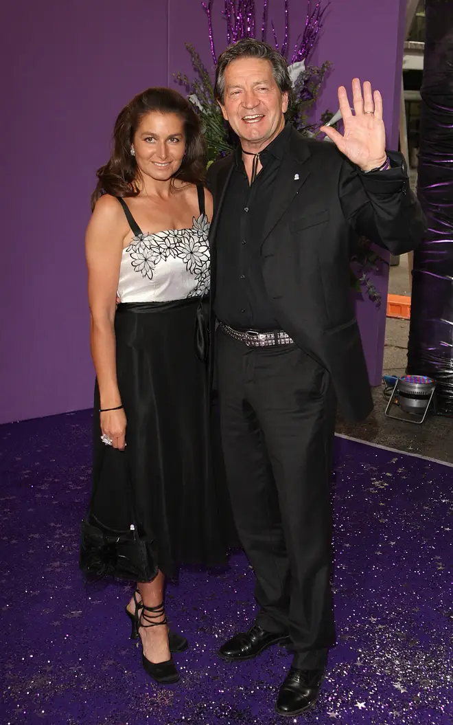 Patrick Mower and his wife Anya