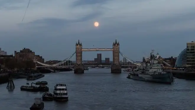 The Supermoon was also visible in London