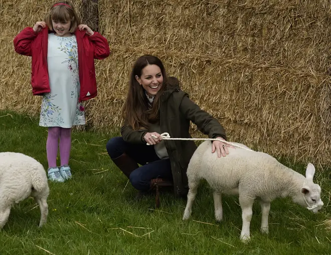 Kate and William were given a tour around the farm where they met some of the animals