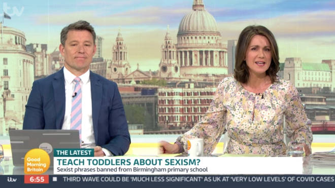 Susanna Reid and Ben Shepherd questioned whether Primary School was too young to be burdening children with sexism worries