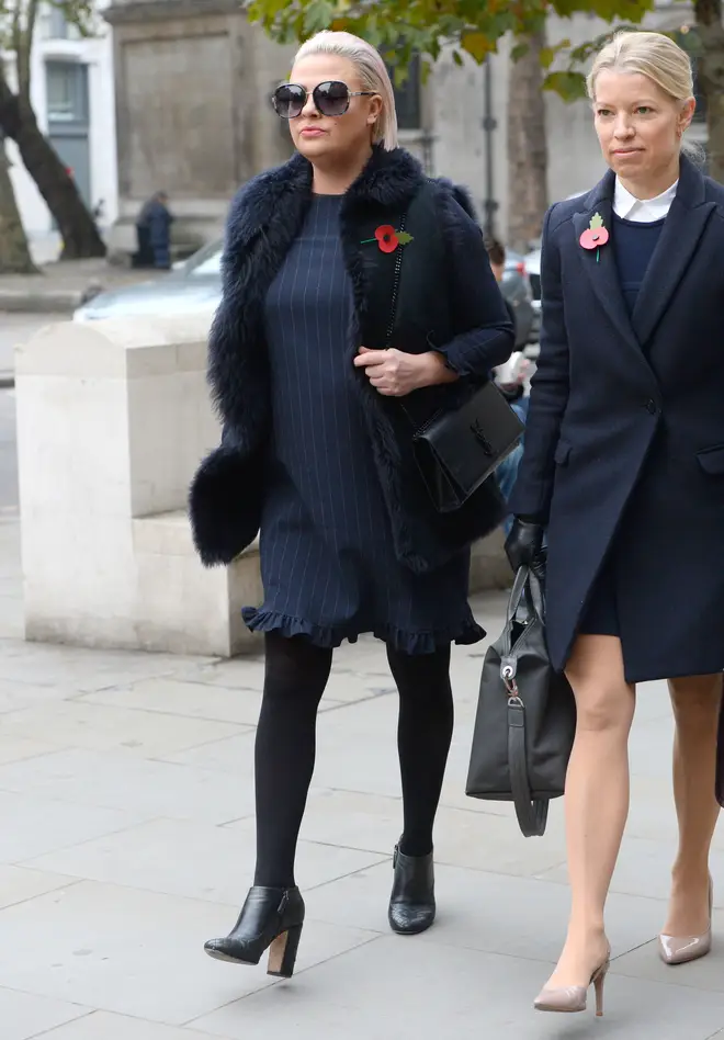 Lisa Armstrong attends the High Court in London