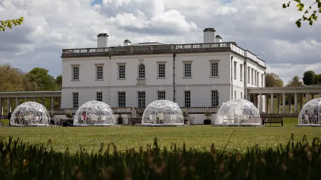 You can dine in a pod in the Queen's House