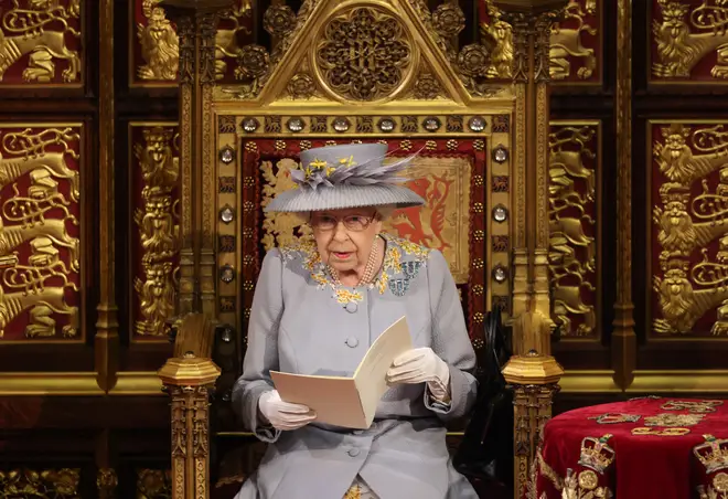 The Queen usually wears full ceremonial robes for the State Opening
