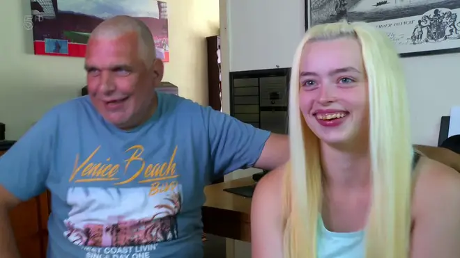 Andy, 47, is married to 19-year-old Beth - but viewers were more surprised by their gnashers