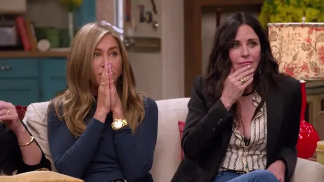 Jennifer Aniston and Courtney Cox were emotional during the reunion