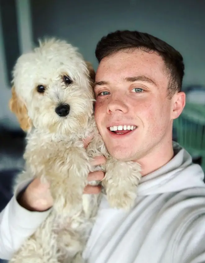 Emmerdale's Bradley Johnson often shares photos with his dog on Instagram