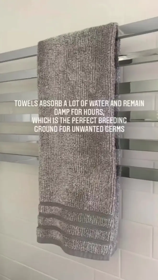 Liz said that hand towels should be washed every day
