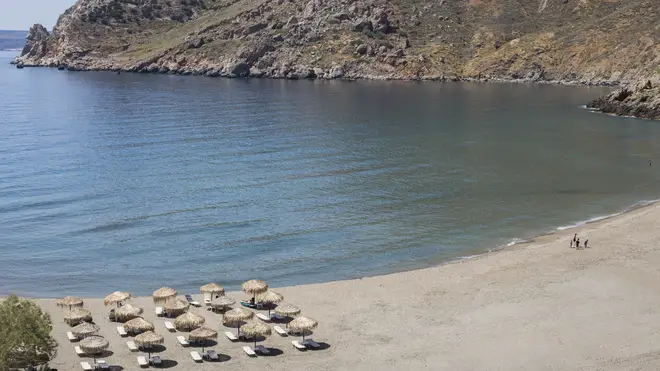 Sun loungers must be four metres apart on Greek beaches