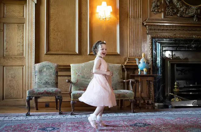 Mila was excited to show off her own princess dress to Kate Middleton