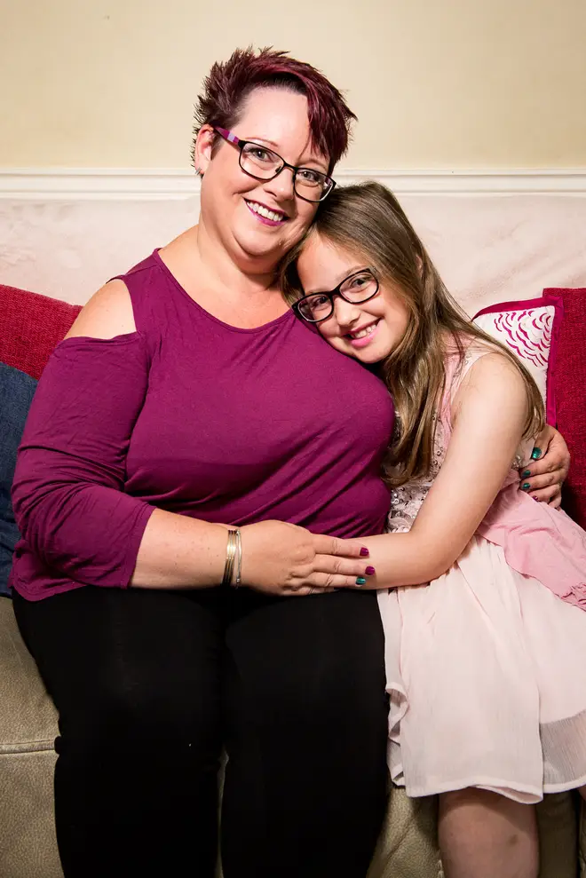 Sharon Spink with her daughter Charlotte, 9