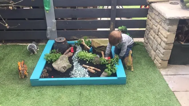 She created the space for her son, who is a big fans of dinosaurs