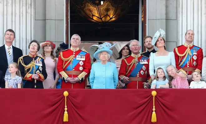 Members of the Royal Family will gather on the balcony of Buckingham Palace at the Trooping the Colour parade