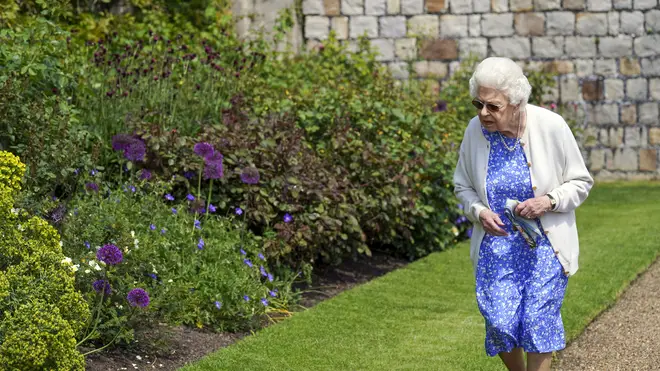 The Queen explored the gardens