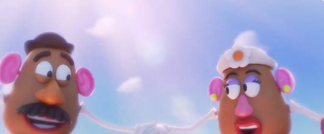Mr and Mrs Potato Head in the Toy Story 4 trailer
