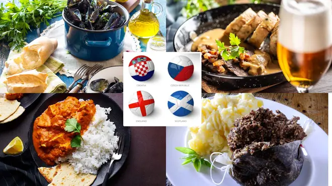 Try some of the national meals of England, Scotland, Croatia and Czech Republic!
