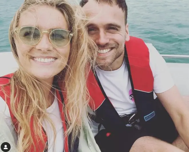 Chelsea Halfpenny wished James Baxter a happy 30th birthday