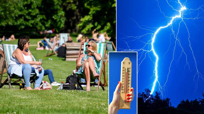 Thunderstorms look set to sweep the UK this week (stock images)