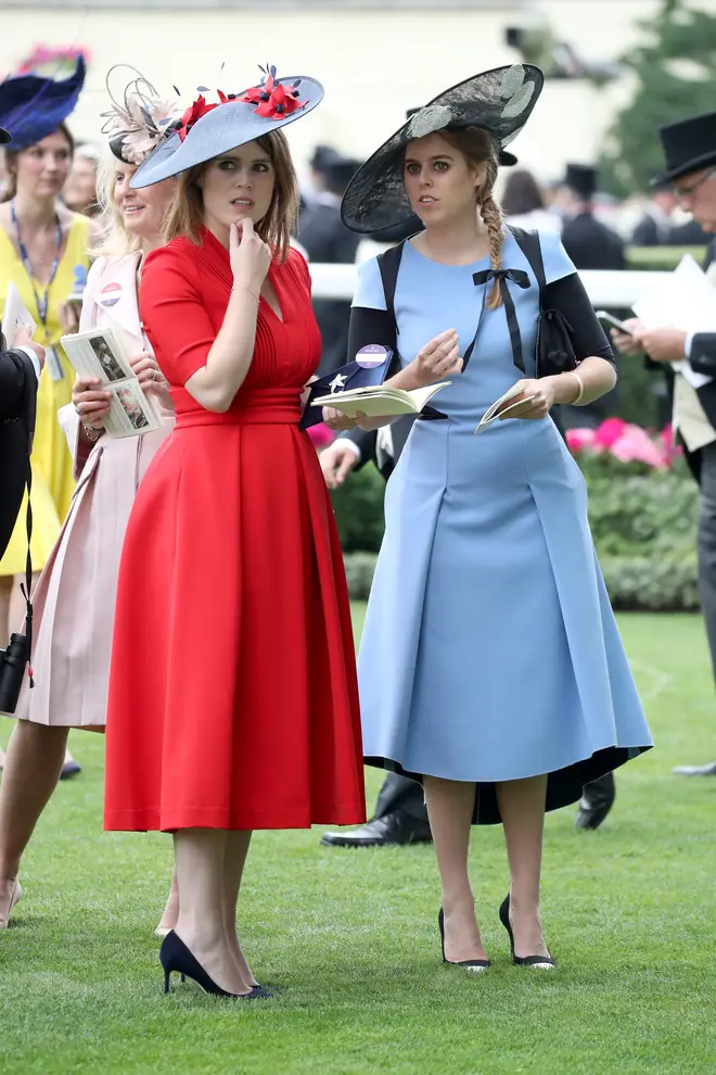 Beatrice and Eugenie co-ordinated their outfits for Royal Ascot in 2017