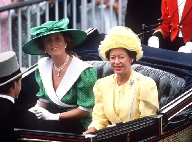 Sarah Ferguson's wore green polka dots and this magnificent hat in 1987