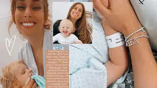 Stacey Solomon has updated fans on her son Rex's operation