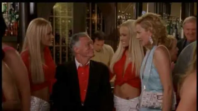 Hugh Hefner hosted the gang at the Playboy Mansion
