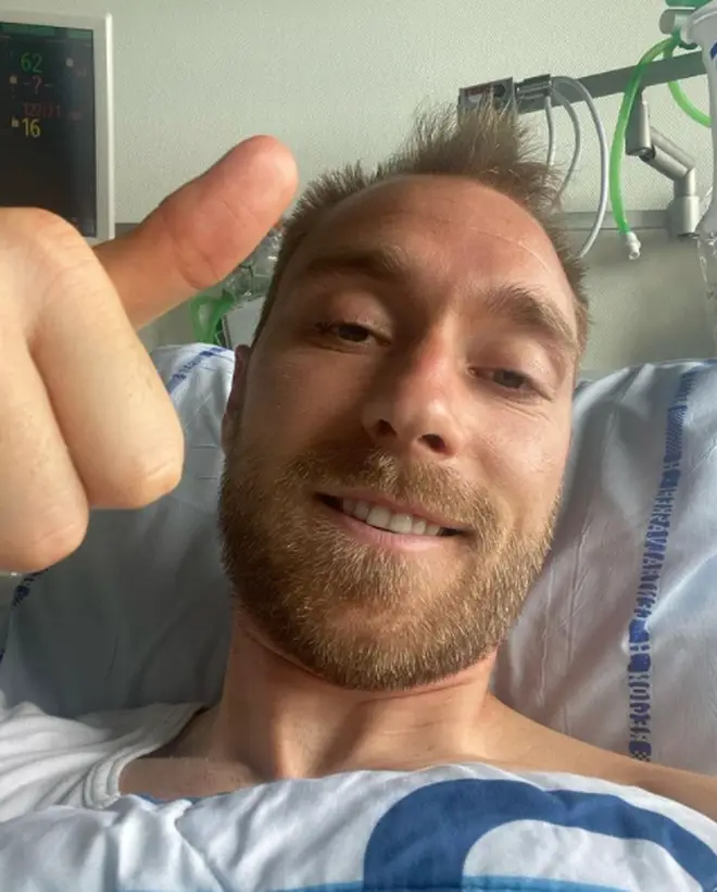 Christen Eriksen remains in hospital following the cardiac arrest last weekend
