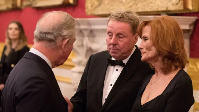 Harry Redknapp and his wife Sandra with the Prince of Wales