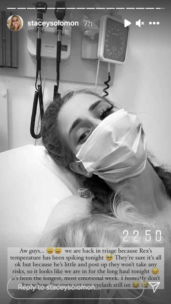 Stacey Solomon shared an update from hospital