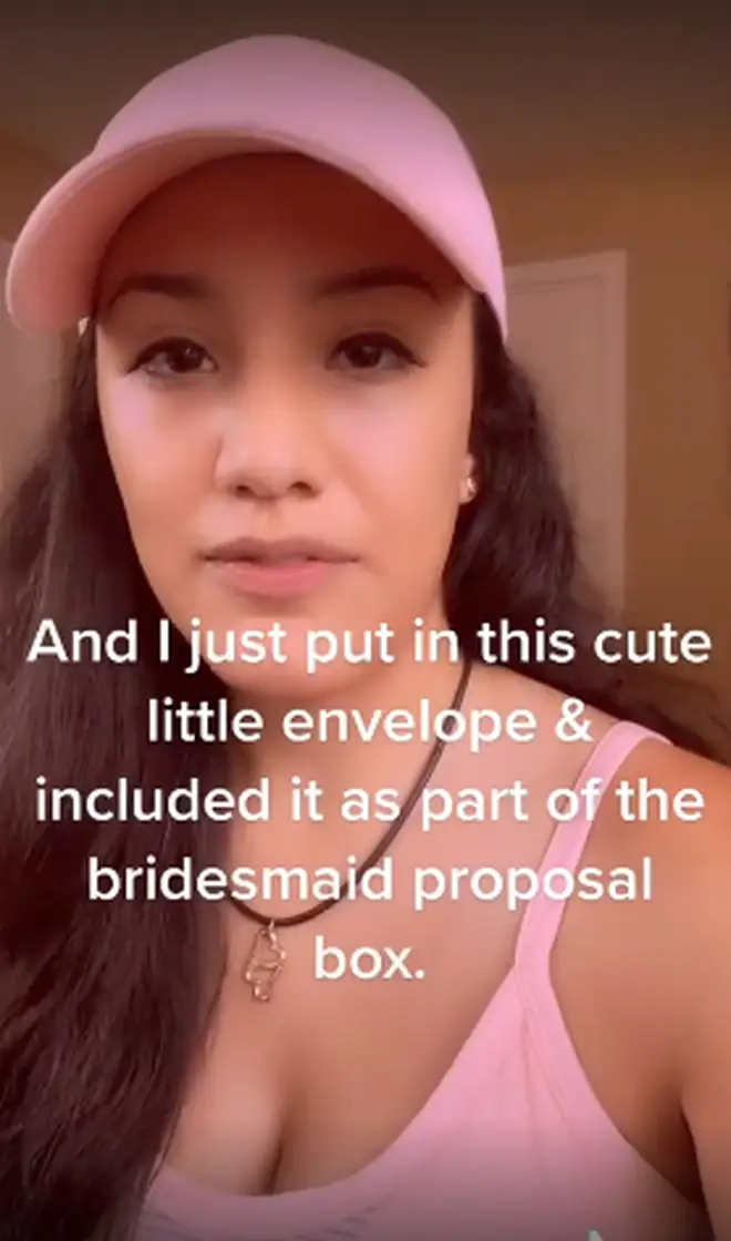 Lisa included a 'transparency letter' in her bridesmaids boxes